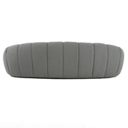 Yolonda - Modern Curved Light Grey Fabric Sofa — view 4