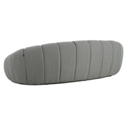 Yolonda - Modern Curved Light Grey Fabric Sofa — view 5