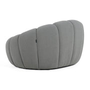 Yolonda - Modern Curved Light Grey Fabric Chair — view 5