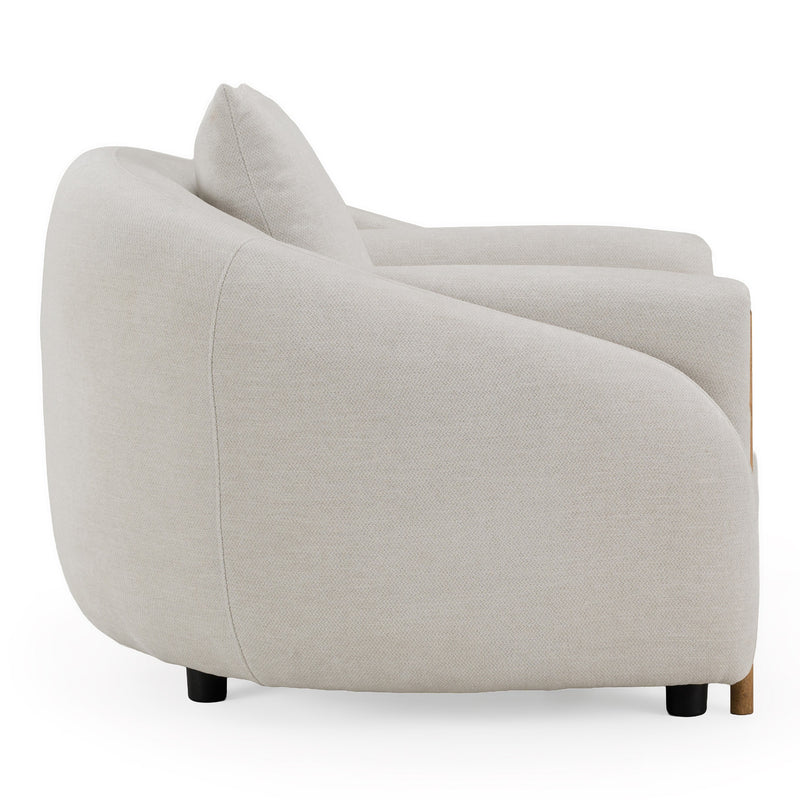 Yorba - Modern Beige Fabric Accent Chair — view 2