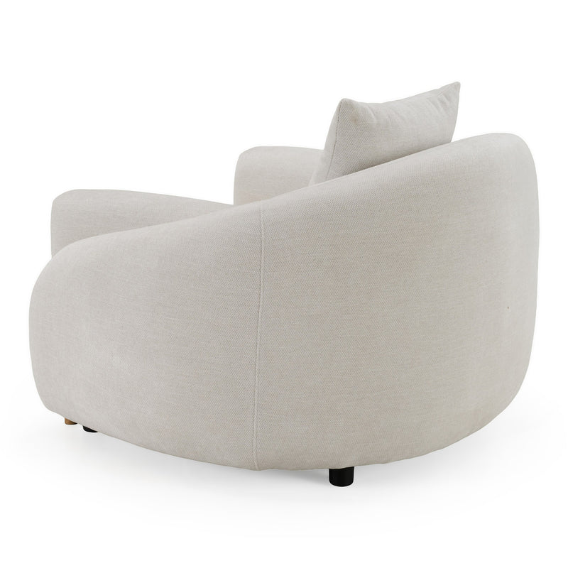 Yorba - Modern Beige Fabric Accent Chair — view 3