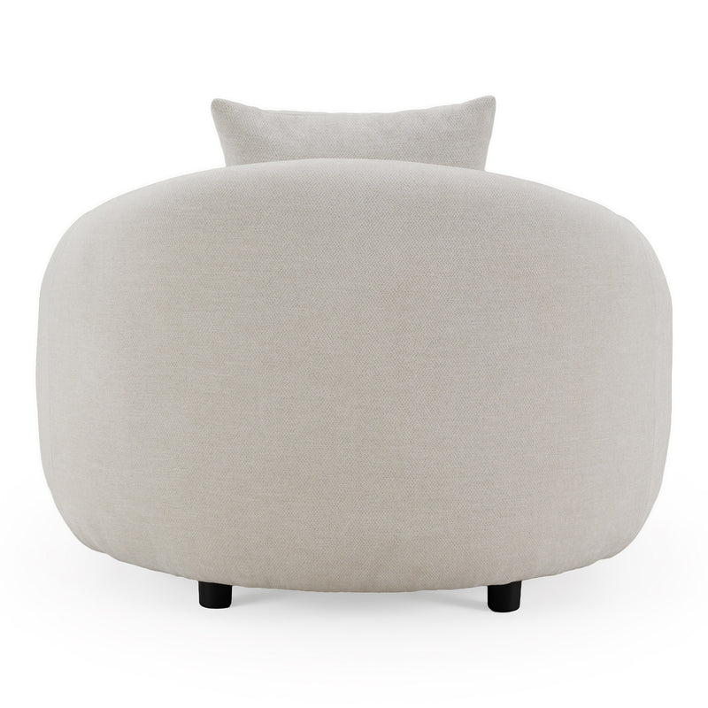 Yorba - Modern Beige Fabric Accent Chair — view 4