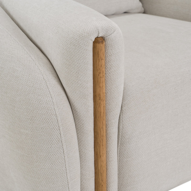 Yorba - Modern Beige Fabric Accent Chair — view 5