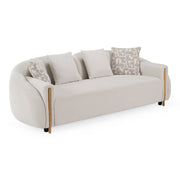Yorba - Modern Beige Fabric Loveseat