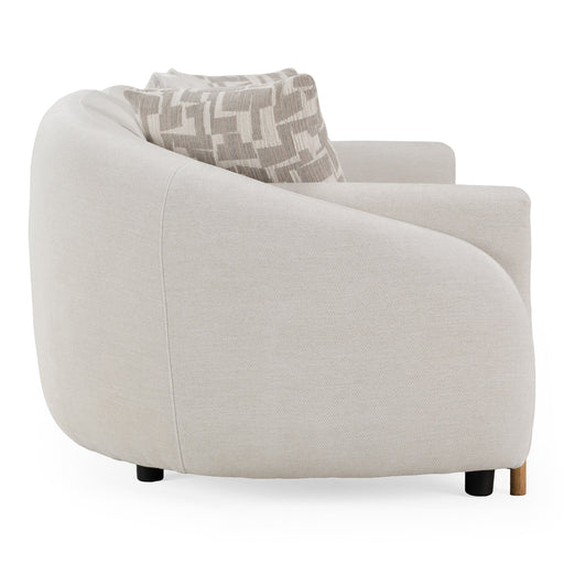Yorba - Modern Beige Fabric Loveseat — view 2