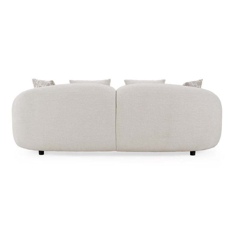Yorba - Modern Beige Fabric Loveseat — view 4