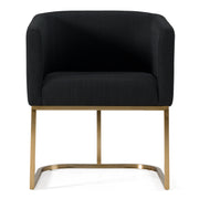 Yukon - Modern Black & Antique Brass Dining Chair — view 4