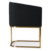 Yukon - Modern Black & Antique Brass Dining Chair — view 5