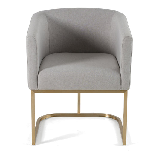 Yukon - Modern Light Grey Fabric Dining Chair — view 2