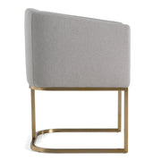 Yukon - Modern Light Grey Fabric Dining Chair — view 3