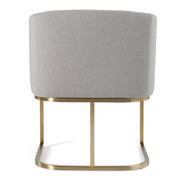 Yukon - Modern Light Grey Fabric Dining Chair — view 4
