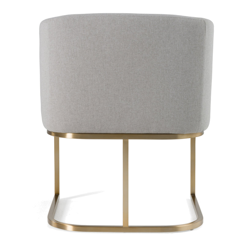Yukon - Modern Light Grey Fabric Dining Chair — view 4
