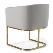 Yukon - Modern Light Grey Fabric Dining Chair — view 5