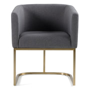 Yukon - Modern Dark Grey Fabric Dining Chair — view 2