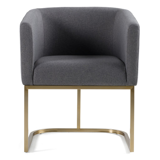 Yukon - Modern Dark Grey Fabric Dining Chair — view 2