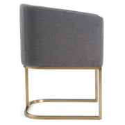 Yukon - Modern Dark Grey Fabric Dining Chair — view 4