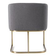 Yukon - Modern Dark Grey Fabric Dining Chair — view 5