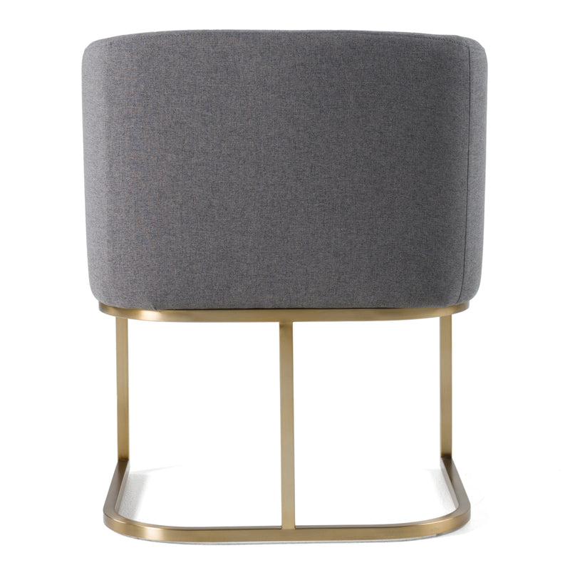 Yukon - Modern Dark Grey Fabric Dining Chair — view 5