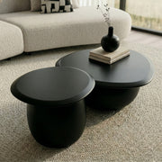 Kalvin - Modern Black Concrete Nesting Coffee Table Set — view 5