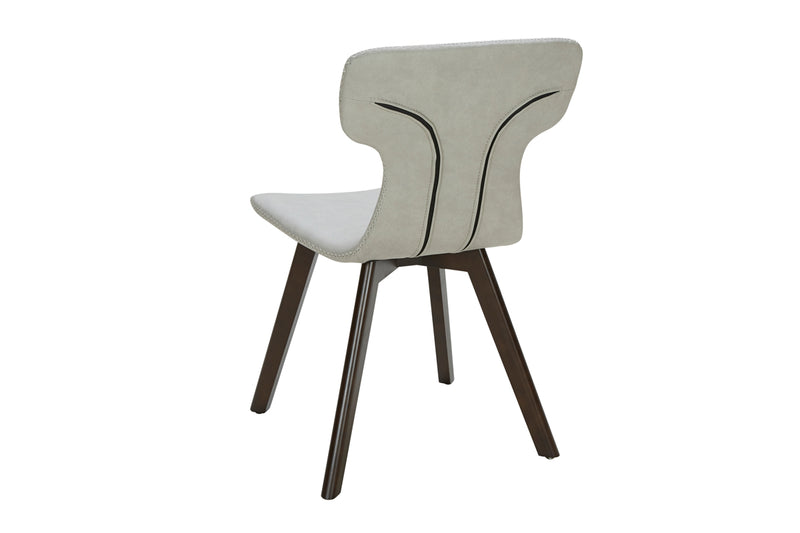 Zach - Modern Grey Eco-Leather Dining Chair (Set of 2) — view 3